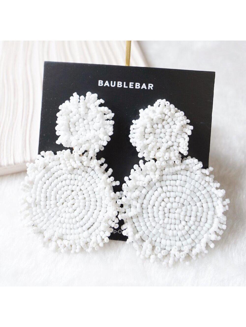 Baublebar Rianne Drop Clip-On Earrings White